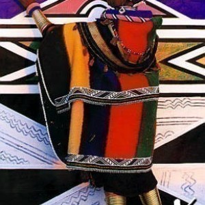 Ndebele Woman painting her Home