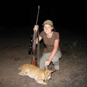 My sisters first animal a duiker