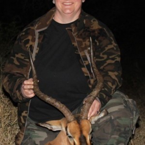 Bllack-faced Impala hunted in South Africa