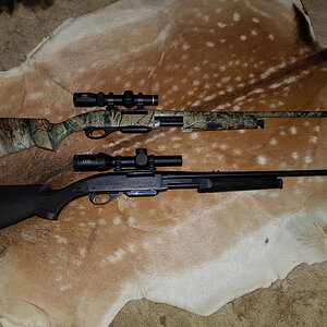 '06 Pump Action Rifle & 22" barreled .35 Pump Action Rifle