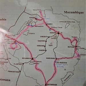 Zimbabwe Safari Route