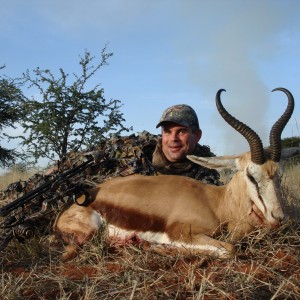 Bowhunting Springbuck with Wintershoek Johnny Vivier Safaris in South Afric