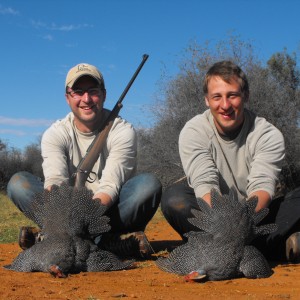 Us doing a little bit of "turkey" hunting - South African style!