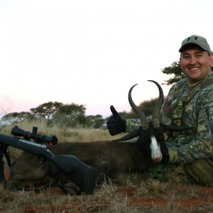 Black springbok hunted with  muzzleloader