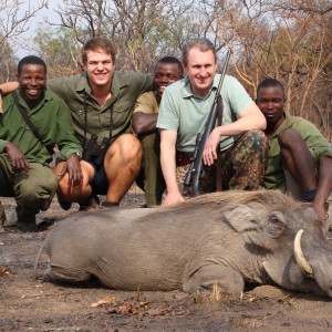 13 inch Warthog hunted in CAR with Central African Wildlife Adventures