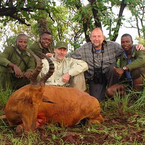 Hartebeest hunted in CAR with Central African Wildlife Adventures