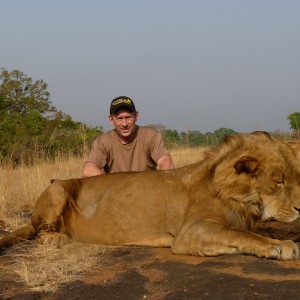 Lion hunted in Central African Republic with CAWA