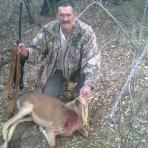 The uncle again with one of his three impala cows