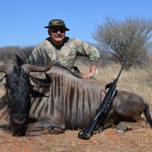 Blue wildebeest trophy harvested with Kowas Hunting Safaris