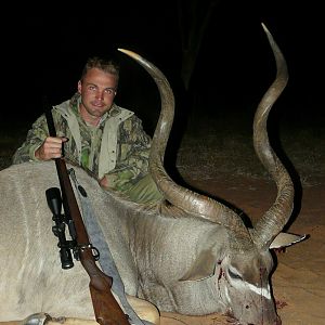 52" Southern Greater Kudu shot near Grootfontein, Namibia