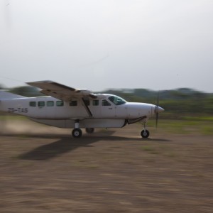 Caravan plane landing