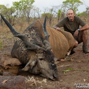 Lord Derby Eland hunted in CAR with CAWA