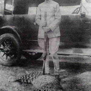 Maharani Gayatri Devi of Jaipur with her first panther at age 12