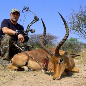 Impala bowhunted at Ozondjahe Hunting Safaris Namibia