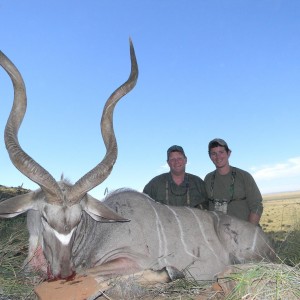 Three horned Greater Kudu hunted in South Africa