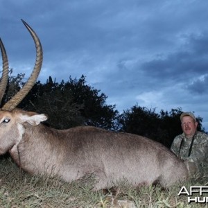 Rocky Jackson's magnificent Waterbuck, shot at Induna Safaris