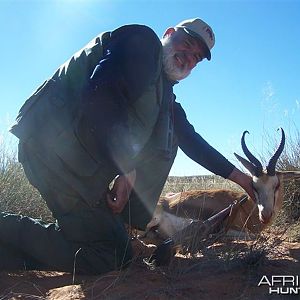 Springbok hunted with Wintershoek Johnny Vivier Safaris