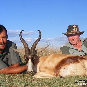 Copper Springbok hunted with Wintershoek Johnny Vivier Safaris