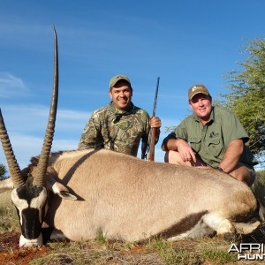 Gemsbok hunted with Wintershoek Johnny Vivier Safaris