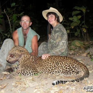 Leopard hunting in Central Africa