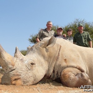 White Rhino hunt with Wintershoek Johnny Vivier Safaris