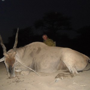 Cape Eland hunted with Ozondjahe Hunting Safaris in Namibia