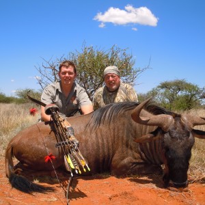 My PH , Evert and I with Blue Wildebeest