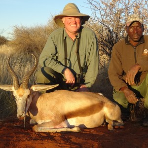 Toby and Matheus with springbok