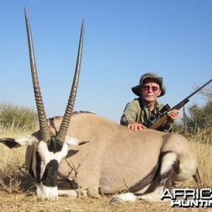 Gemsbok hunted at Westfalen Hunting Safaris Namibia