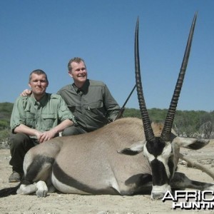 Gemsbok hunted at Westfalen Hunting Safaris Namibia