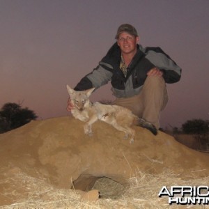 Jackal hunted at Westfalen Hunting Safaris Namibia