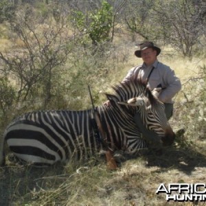 Hartmann's Zebra hunted at Westfalen Hunting Safaris Namibia