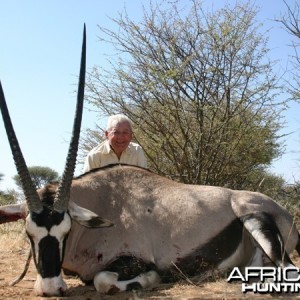 Gemsbok hunted at Westfalen Hunting Safaris Namibia