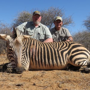 Theo and me and a hard earned mountain zebra