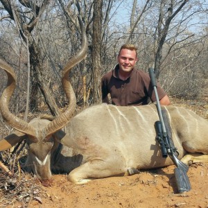 Charl Kemp with 53" Kudu