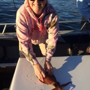 Tammy's first squid