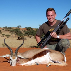 16" Kalahari Springbuck hunted by Charl Kemp in 2016