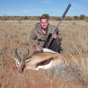 14" Kalahari Springbuck hunted in Namibia by Charl Kemp