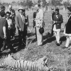 Queen Elizabeth II and Prince Philip on Tiger hunt in India 1961