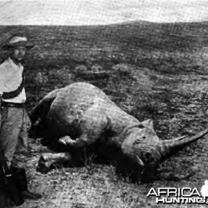 Capt. Duquesne hunting Black Rhino