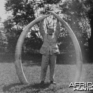 John Alexander Hunter with a pair of fine Elephant tusks