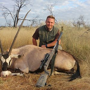 38 1/2" Trophy Oryx hunted in Otavi are by Charl Kemp