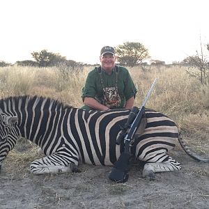 Burchell's Plain Zebra Botswana Hunt