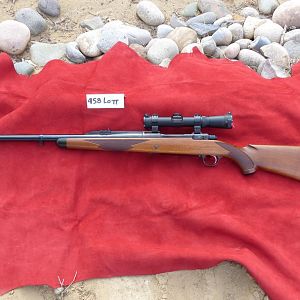 458 Lott Ruger Safari Magnum Rifle with Leupold European-30 1.25x4 in QD rings