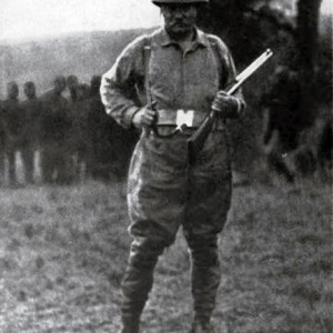 Theodore Roosevelt in Africa in his hunting costume