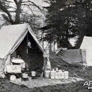 Theodore Roosevelt, the camping ground at Wapiti Plains in East Africa, Ken
