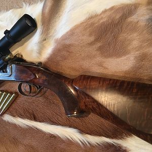 Chapuis .375 Belted Magnum Double Rifle with Leupold 1.25-4x20 Scope