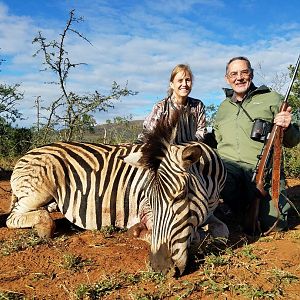 South Africa Hunt Burchell's Plain Zebra