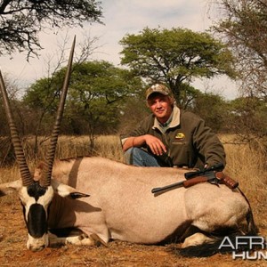 Hardus with my bull gemsbok, South Africa