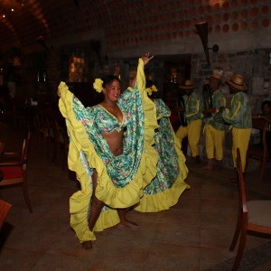 Sega Dancer at dinner in Mauritius